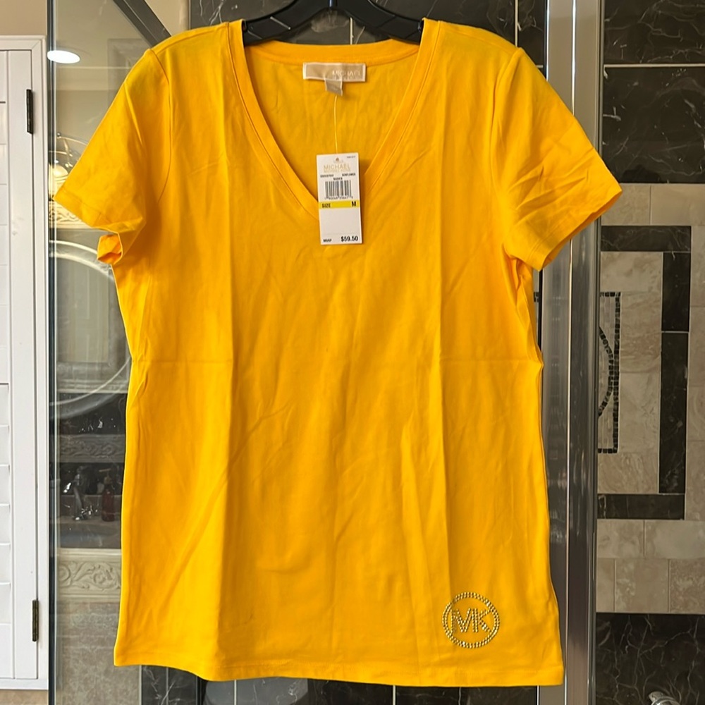 Michael Michael Kors yellow T-shirt, size M, NWT.